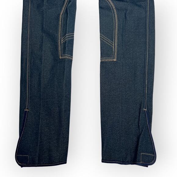 NWT HorZe Denim Breeches Royal Equus Selfpatch SIZE S Blue Stretch Suede - Picture 15 of 15